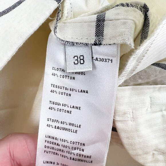 Paul Smith Cotton Wool Wide Straight Flare Leg Trouser Pants Preppy Academia 38 - Picture 4 of 10